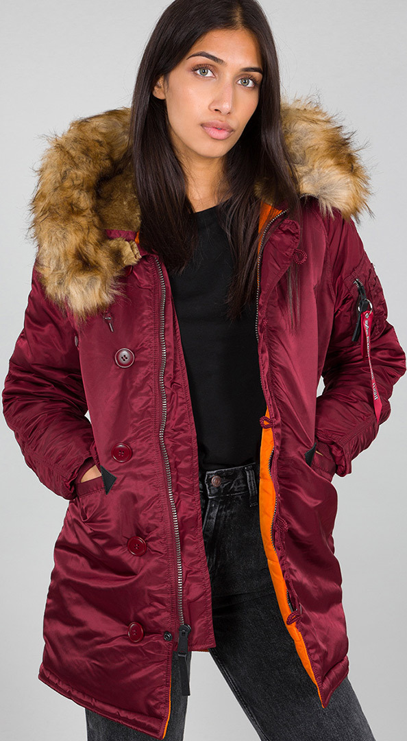Image of Alpha Industries N3B VF 59 Veste de dames Rouge L