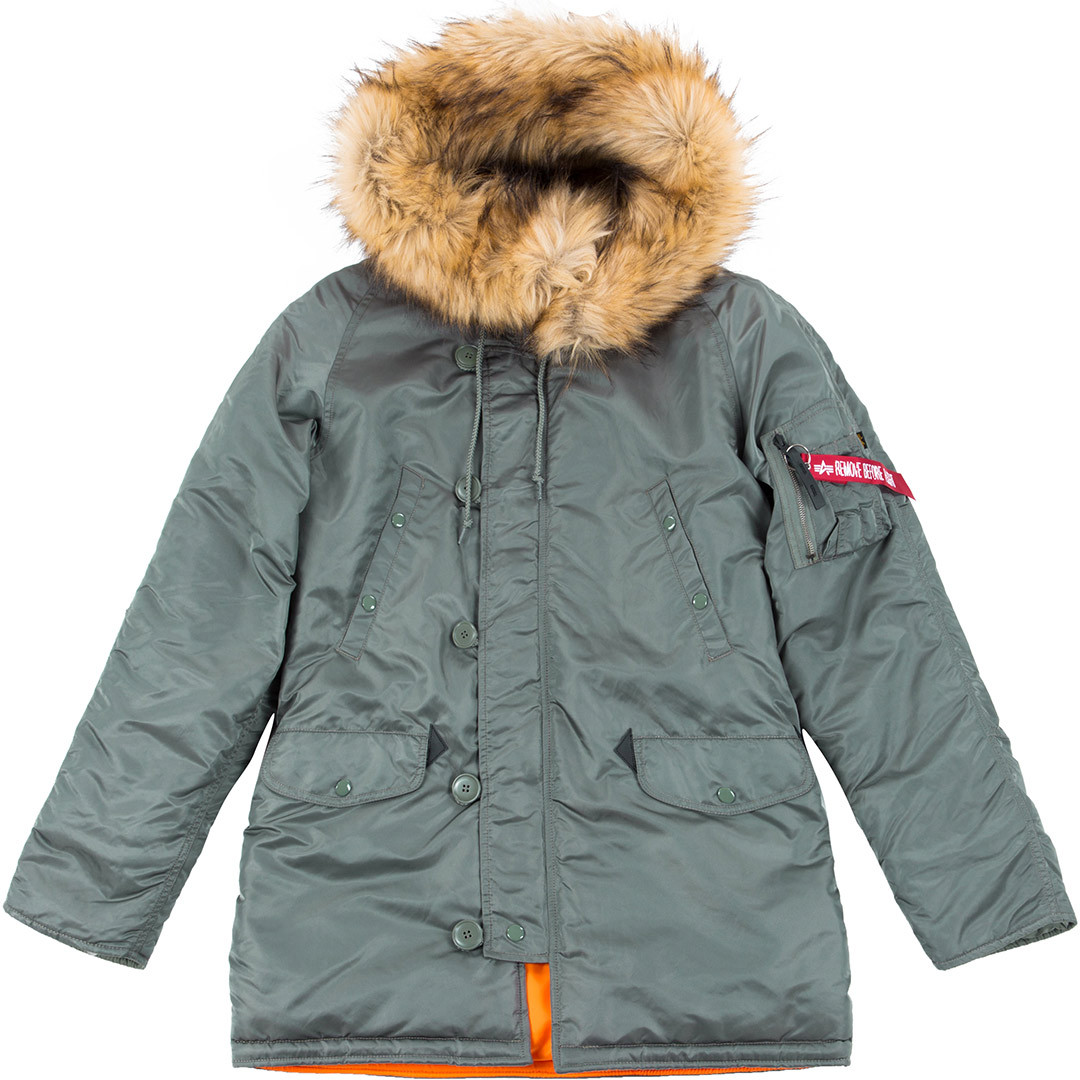 Image of Alpha Industries N3B VF 59 Veste de dames Gris Vert S