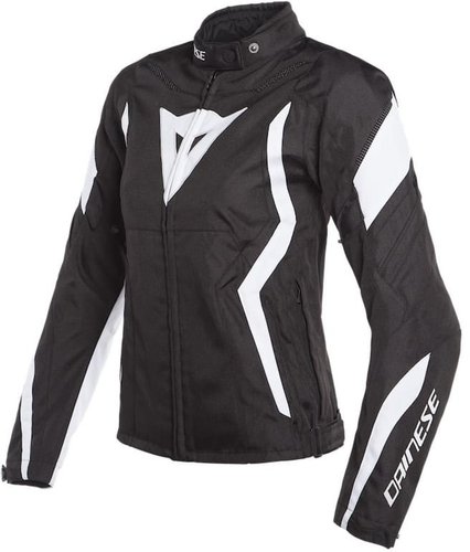 Dainese Edge Tex Dames Motorfiets Textiel Jas Zwart Wit 48 dainese kopen in de aanbieding