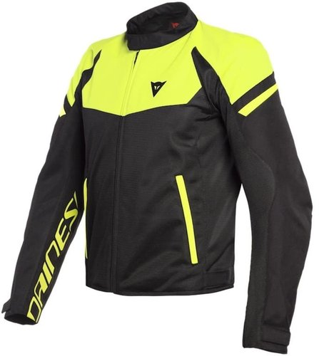 Dainese Bora Air Tex Motorfiets Textiel Jas Zwart Geel 52 dainese kopen in de aanbieding
