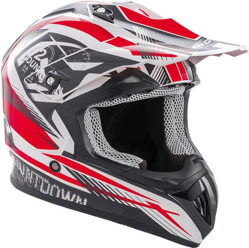 Rocc 742 Motorcross Helm Zwart Wit Rood Xs rocc kopen in de aanbieding