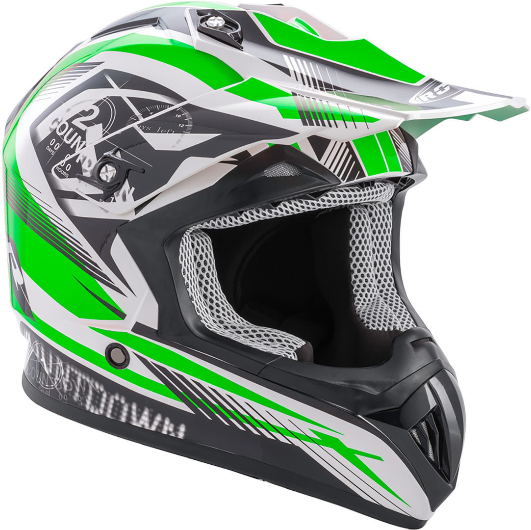 Rocc 742 Casque de motocross Noir Blanc Vert S