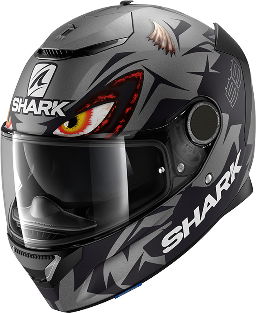 Shark Spartan Replica Lorenzo Austrian GP Mat Helmet Casque Noir Argent XS