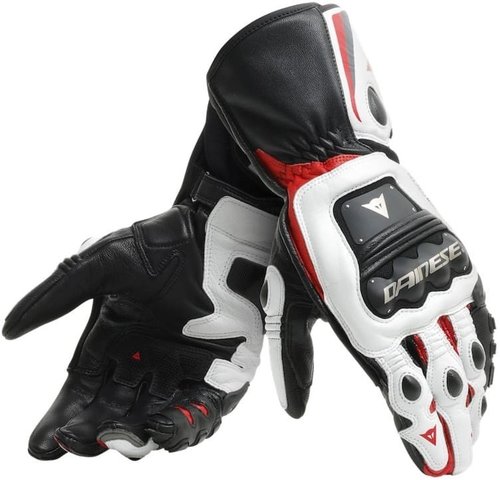 Dainese Steel Pro Motorfiets Handschoenen Zwart Wit Rood dainese kopen in de aanbieding