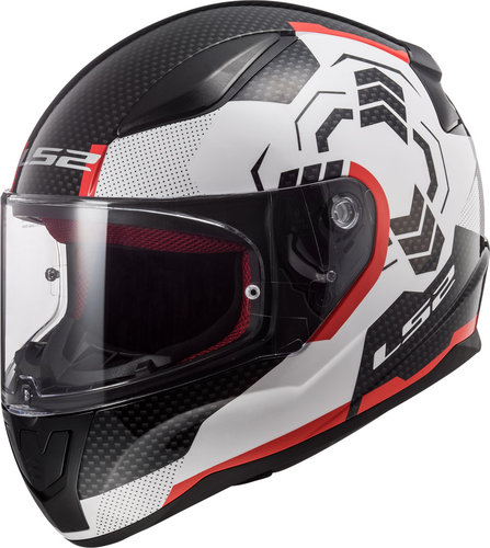 Ls2 Ff353 Rapid Ghost Helm Zwart Wit Rood ls2 kopen in de aanbieding