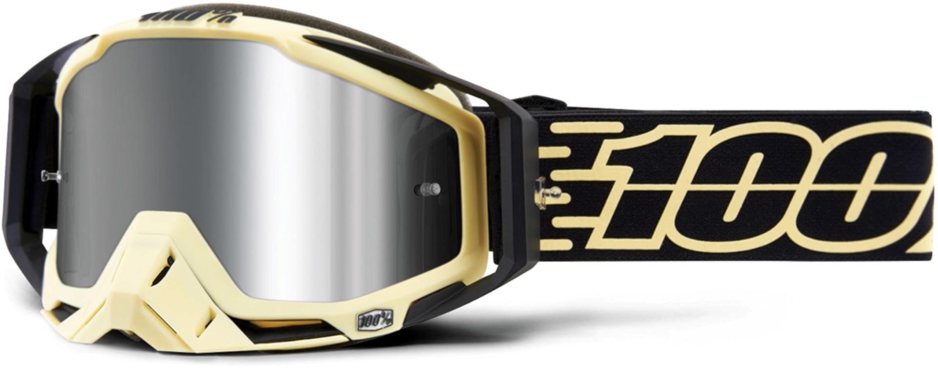 Image of 100% Racecraft Plus Jiva Masques de motocross Noir Beige unique taille
