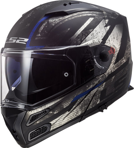 Ls2 Metro Evo Ff324 Buzz Motorhelm Zwart Grijs Zilver Xs ls2 kopen in de aanbieding