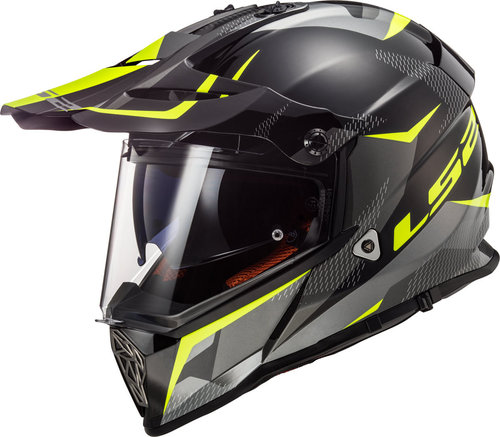 Ls2 Pioneer Mx436 Ring Motorcross Helm Zwart Geel 3Xl ls2 kopen in de aanbieding
