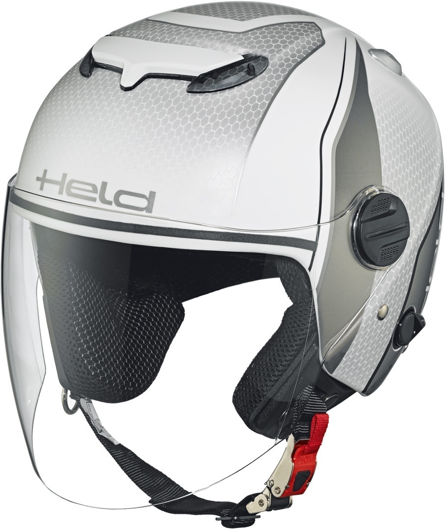 Held Top Spot Decor casque jet Blanc Argent XS