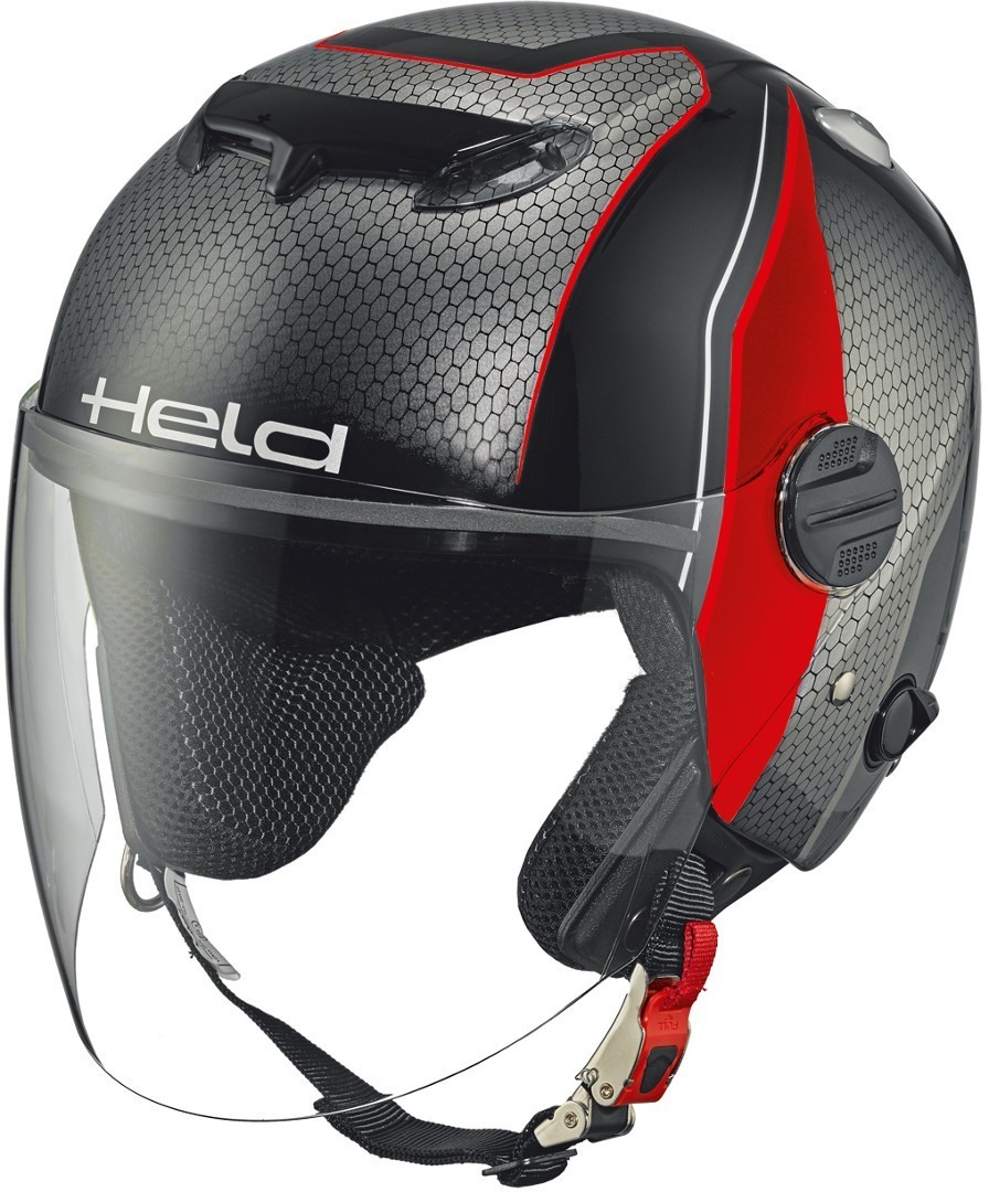 Held Top Spot Decor casque jet Noir Gris Rouge XS