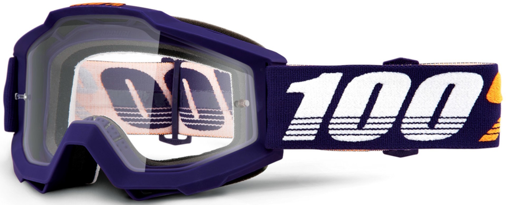 Image of 100% Accuri Grib Masques de motocross Blanc Bleu unique taille