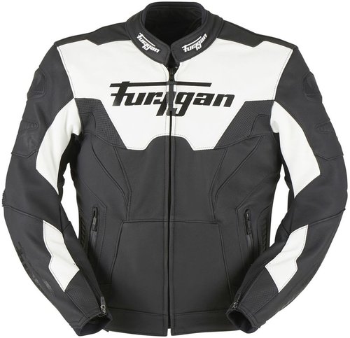 Furygan Bullring Motorfiets Lederen Jas Zwart Wit Xl furygan kopen in de aanbieding