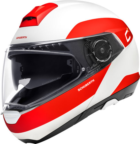 Schuberth C4 Pro Fragment Motorhelm Wit Rood Xs schuberth kopen in de aanbieding