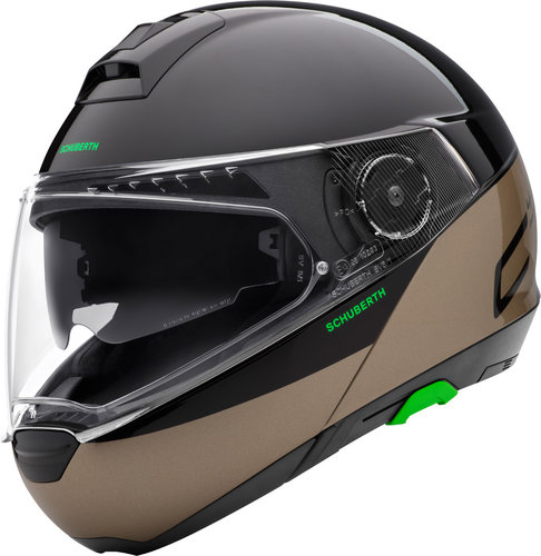 Schuberth C4 Pro Swipe Motorhelm Zwart Goud schuberth kopen in de aanbieding