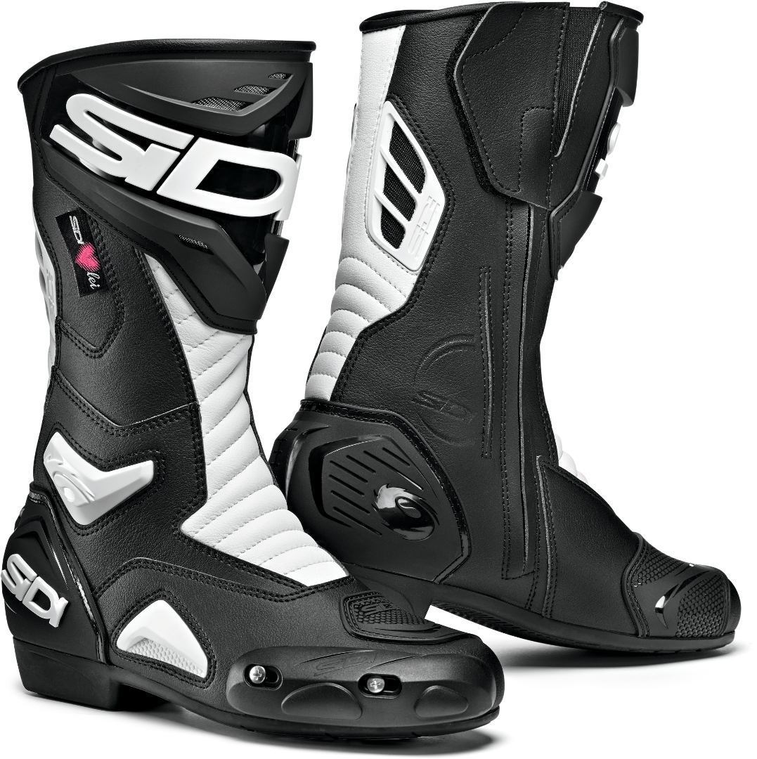 Sidi Performer Ladies Motorcycle Boots Bottes de moto pour dames Noir Blanc 41