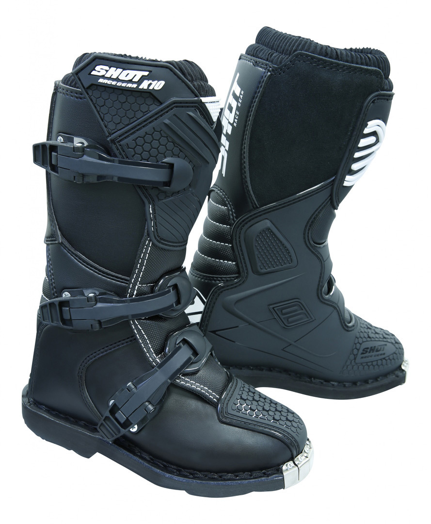 Shot K10 2.0 Bottes de motocross pour enfants Noir 32