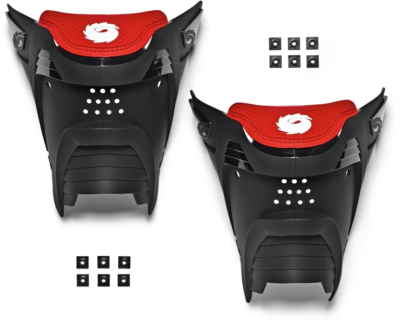 Sidi Rex Rear Upper Covers Couvertures supérieures arrière Noir Rouge unique taille