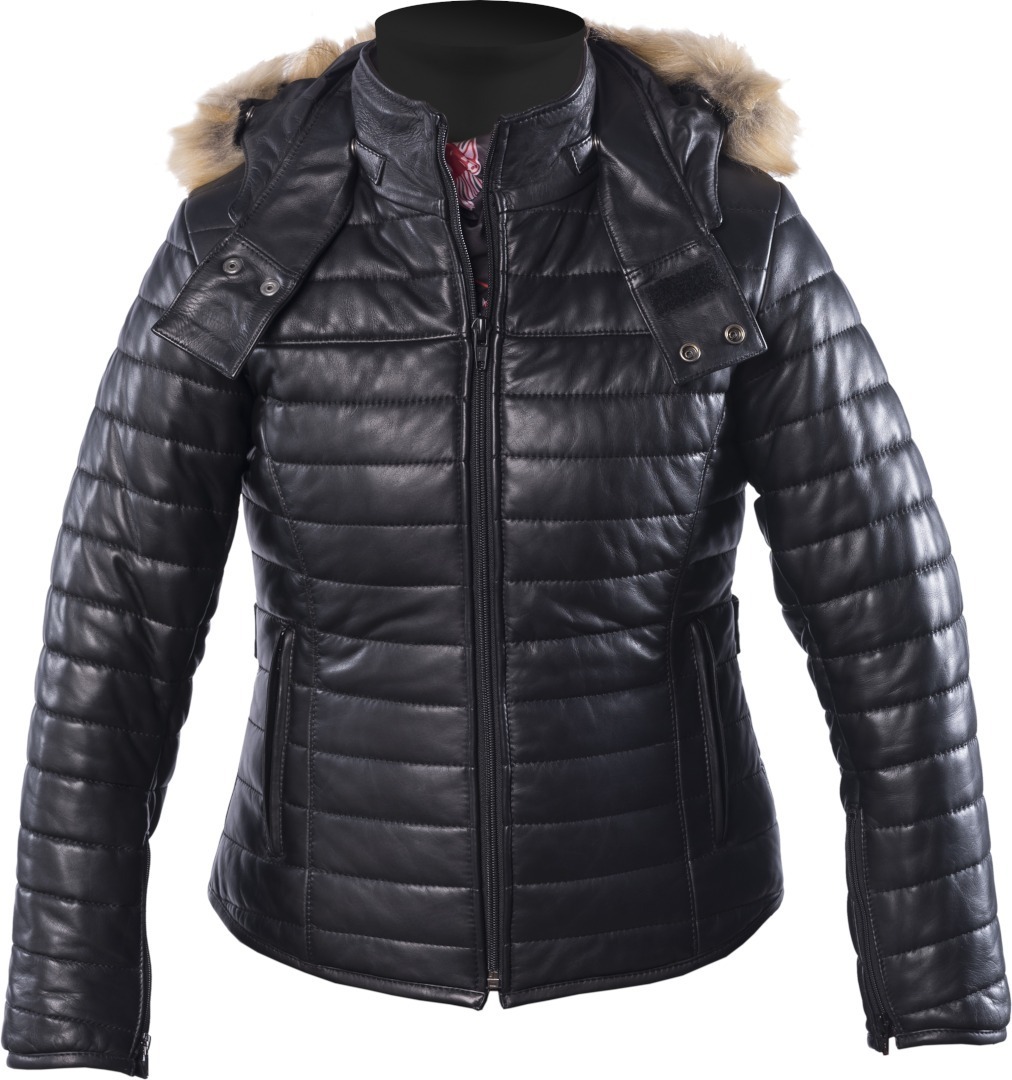 Helstons Light Veste de moto en cuir de dames Noir S