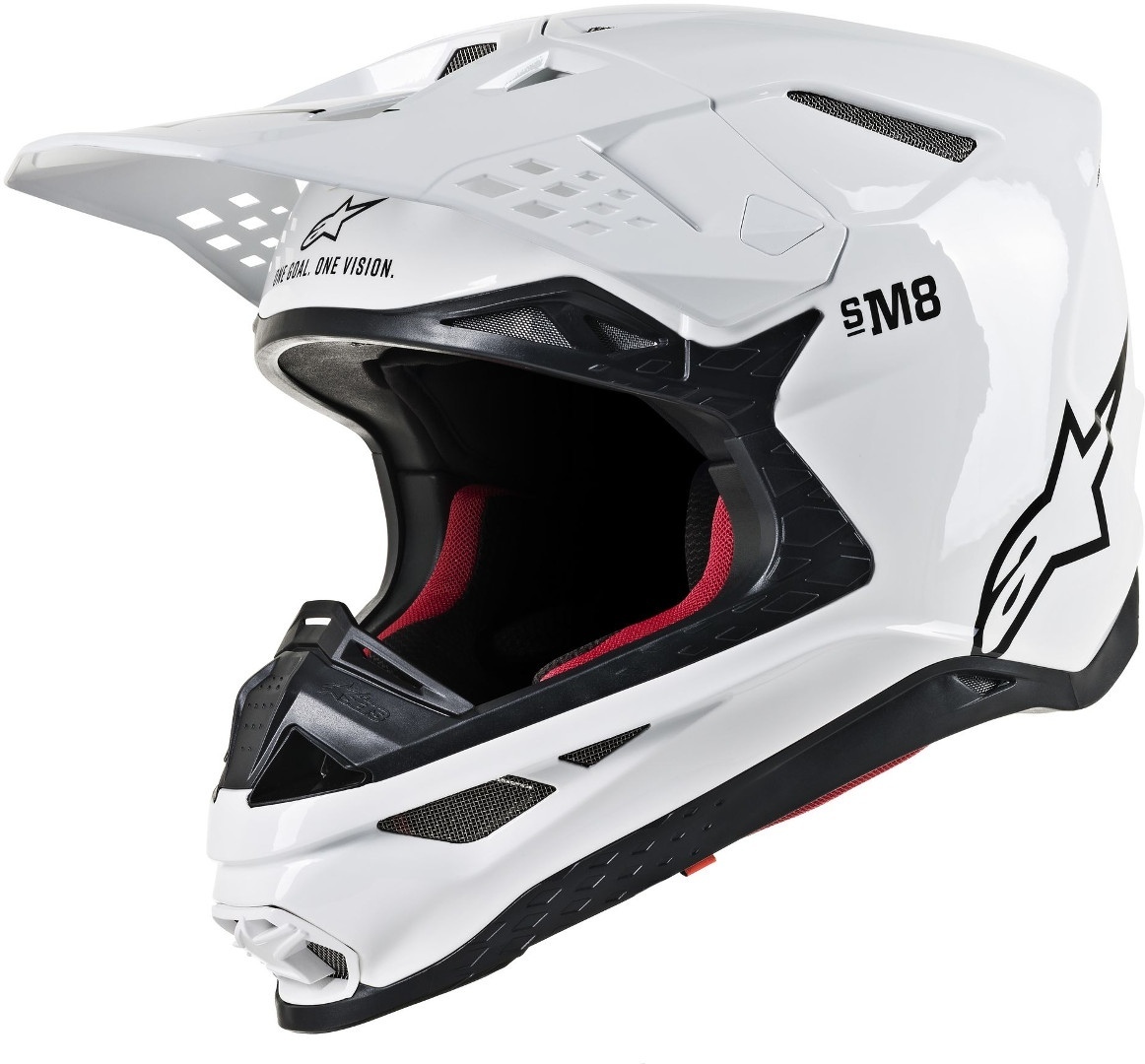 Alpinestars Supertech S-M8 Solid Casque de motocross Noir Blanc M