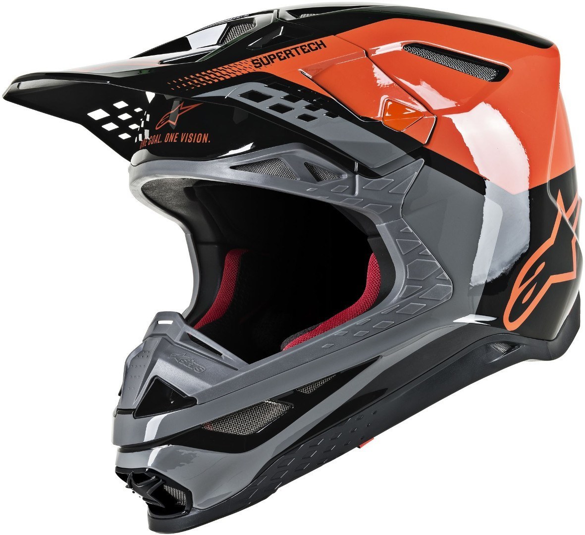 Alpinestars Supertech S-M8 Triple Casque de motocross Noir Orange S