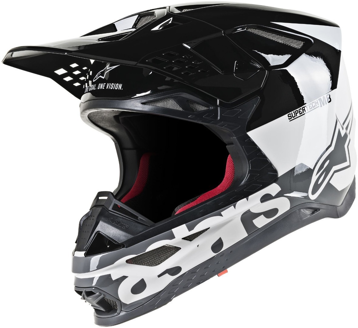 Alpinestars Supertech S-M8 Radium Casque de motocross Noir Gris Blanc S