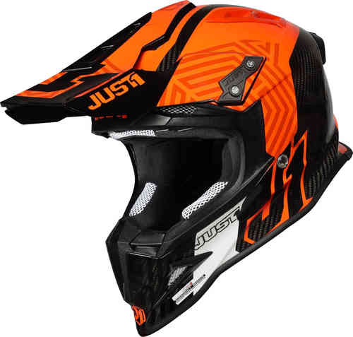 Just1 J12 Syncro Casco de Motocross Negro Naranja L