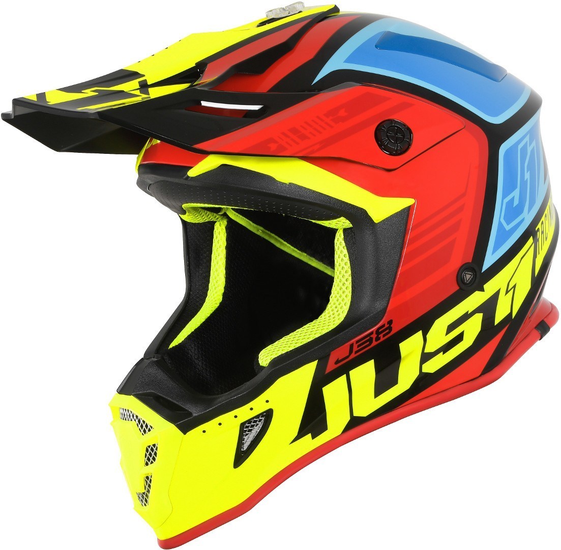 Just1 J38 Blade Casque de motocross Rouge Jaune XS