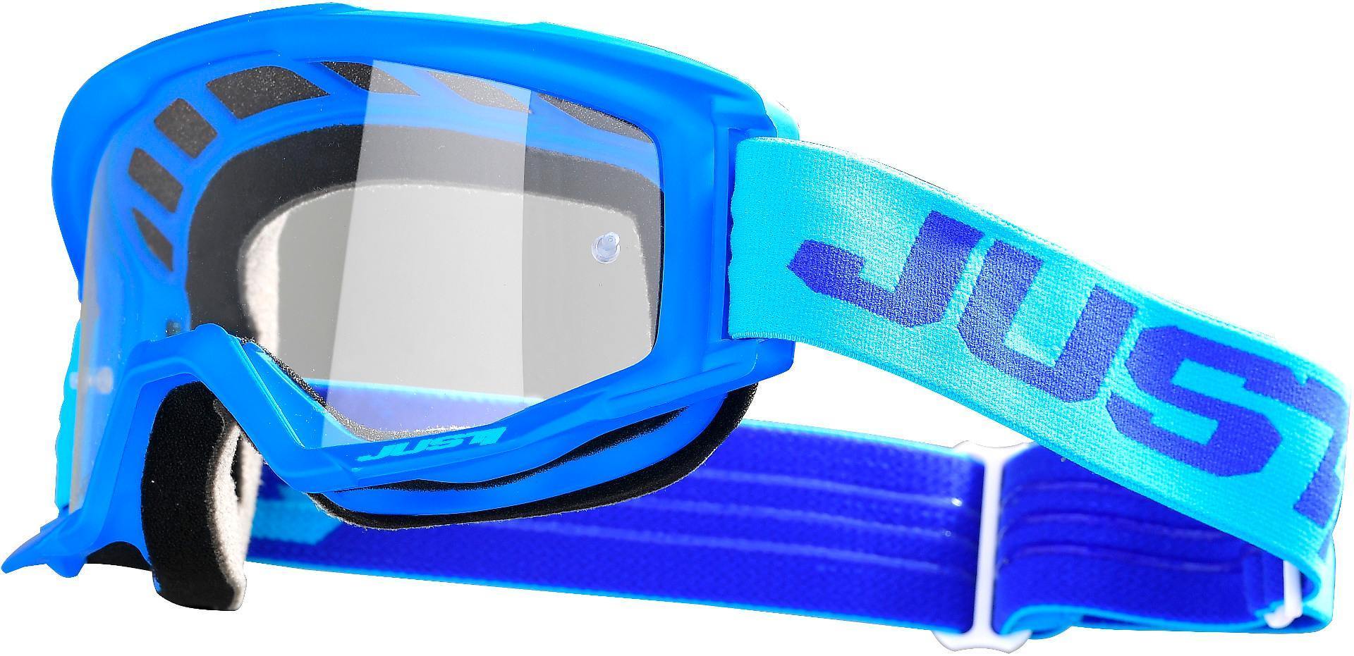 Just1 Vitro Masques de motocross Bleu unique taille