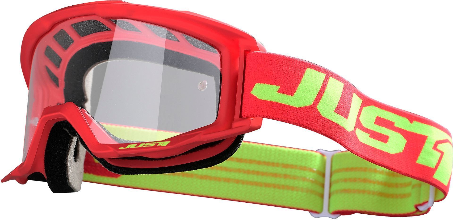 Just1 Vitro Masques de motocross Rouge Jaune unique taille