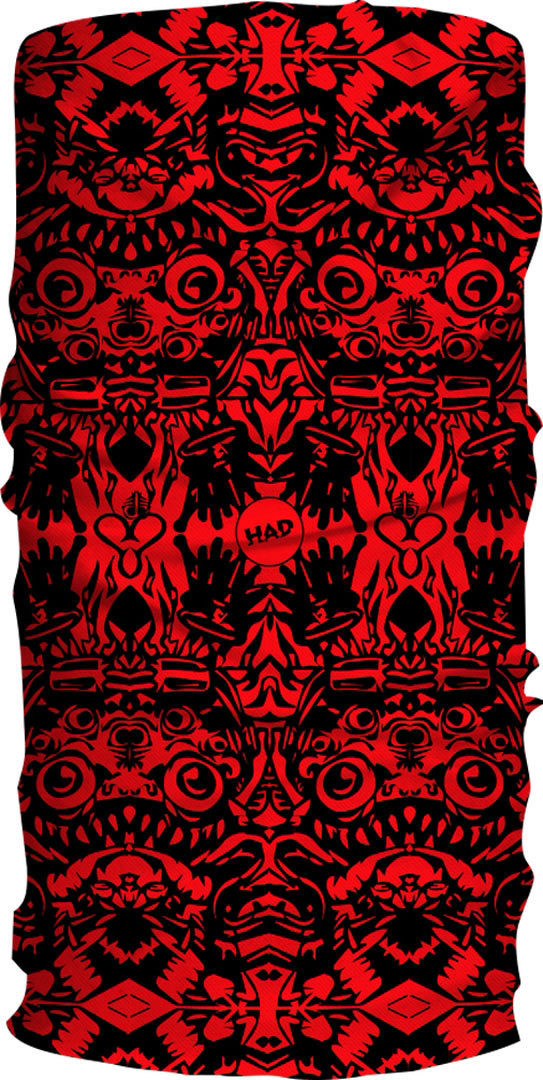 Image of H.A.D. Monsters Chapellerie multifonctionnel Noir Rouge unique taille