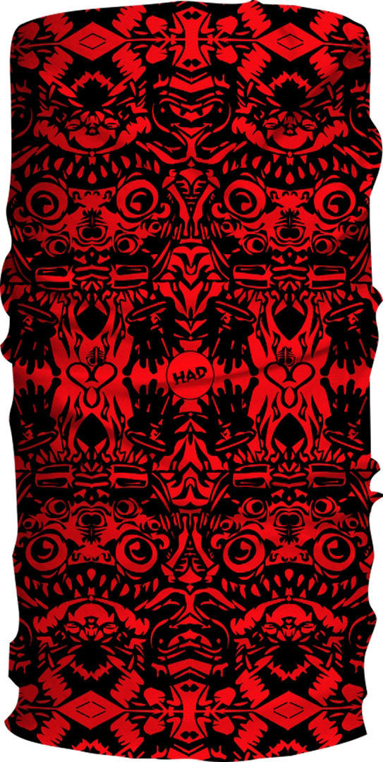 H.A.D. Monsters Chapellerie multifonctionnel Noir Rouge unique taille