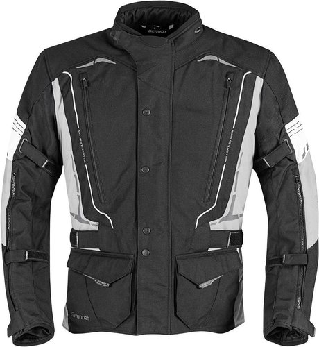Germot Savannah Motorfiets Textiel Jas Zwart Grijs 4Xl germot kopen in de aanbieding Germot Savannah Motorfiets Textiel Jas Zwart Grijs 4Xl germot kopen in de aanbieding