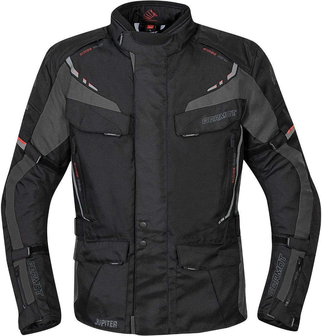 Image of Germot Jupiter Veste Textile moto Noir Gris S