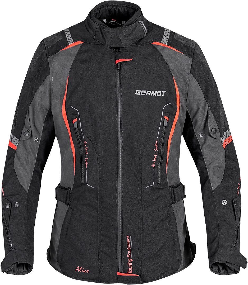 Image of Germot Alice Veste de dames moto Textile Noir Rouge 44