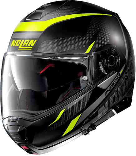 Nolan N100 5 Lumiere N Com Helm Zwart Geel 2Xl nolan kopen in de aanbieding