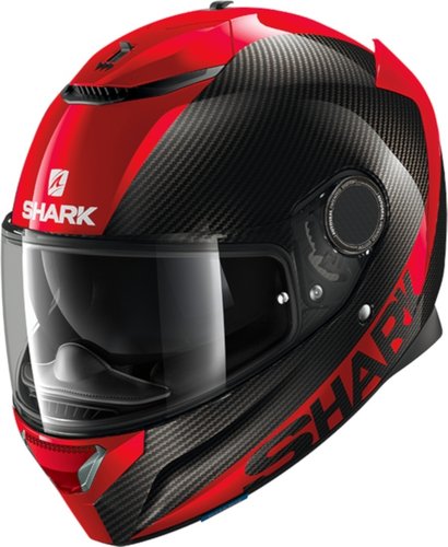 Shark Spartan Carbon Skin Helm Zwart Rood shark kopen in de aanbieding