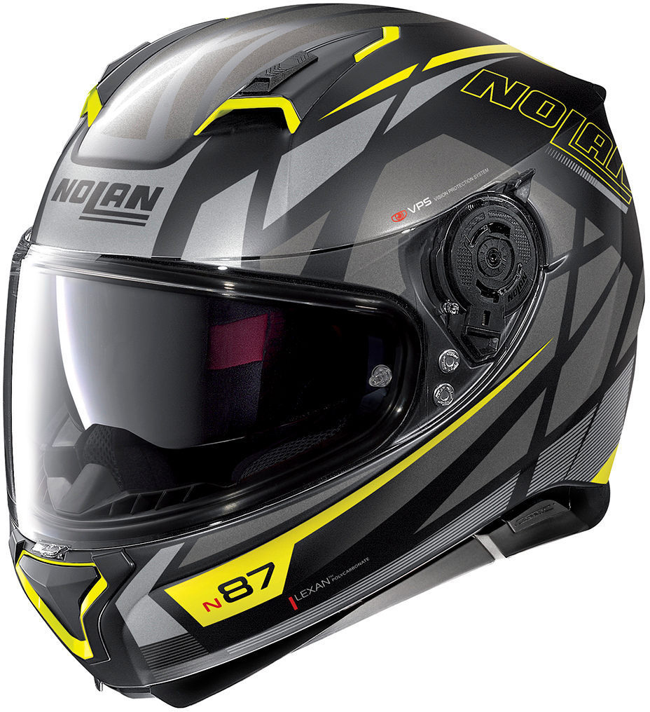 Nolan N87 Originality N-Com Casque Noir Jaune XS