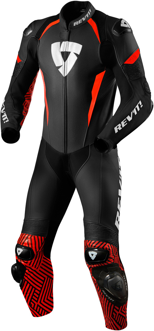 Revit Triton Combinaison de cuir de moto One Piece Noir Rouge 50