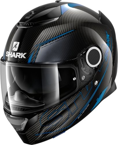 Shark Spartan Carbon Silicium Helm Zwart Blauw shark kopen in de aanbieding