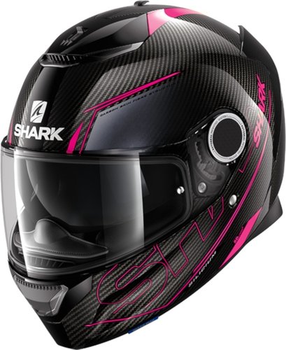 Shark Spartan Carbon Silicium Helm Zwart Pink shark kopen in de aanbieding