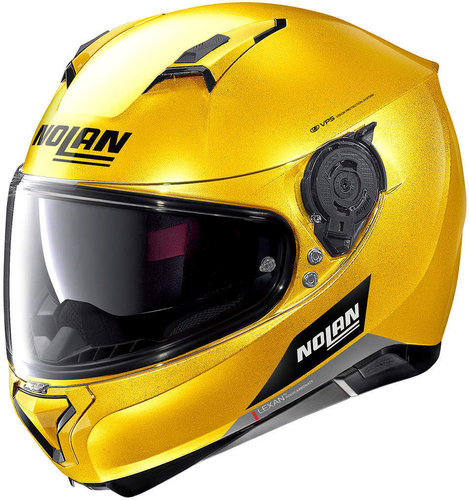 Nolan N87 Emblema N Com Helm Zwart Geel nolan kopen in de aanbieding