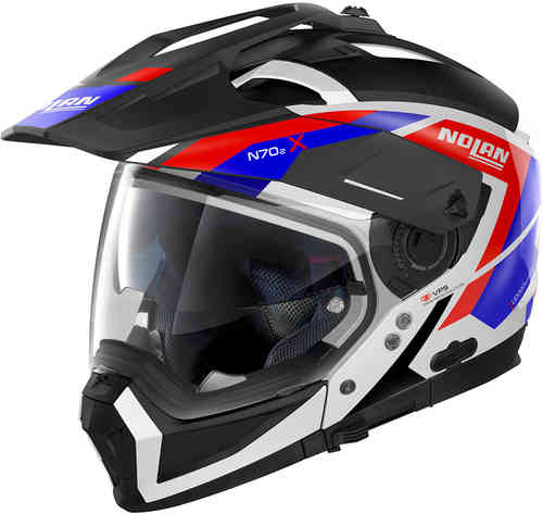 Nolan N70 2 X Grandes Alpes N Com Helm Zwart Rood Blauw Xl nolan kopen in de aanbieding