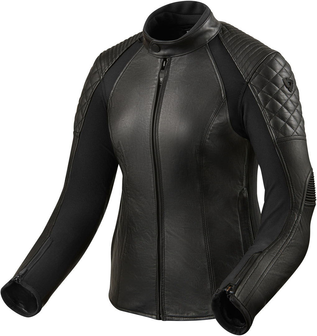 Revit Luna Veste de moto en cuir de dames Noir 34