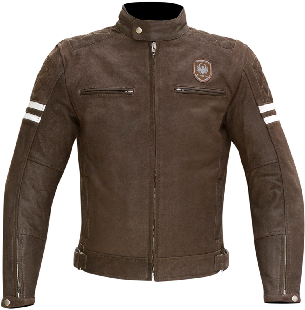 Merlin Hixon Heritage Veste de moto en cuir Brun 4XL