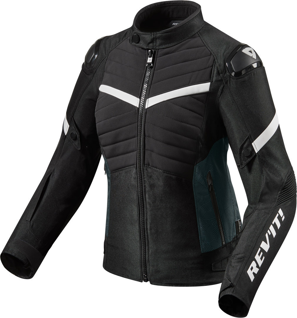 Revit Arc H20 Veste de dames moto Textile Noir Blanc 46