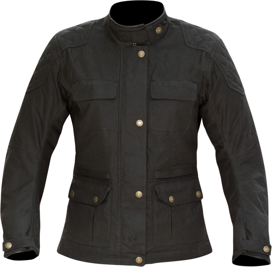 Merlin Buxton Moto de Mesdames ciré Jacket Noir S