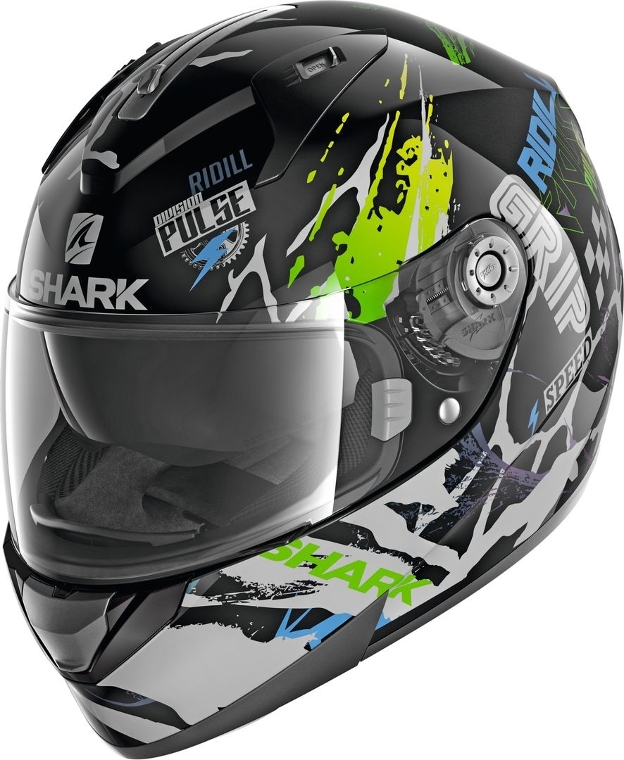 Shark Ridill Drift-R Helmet Casque Noir Vert XS