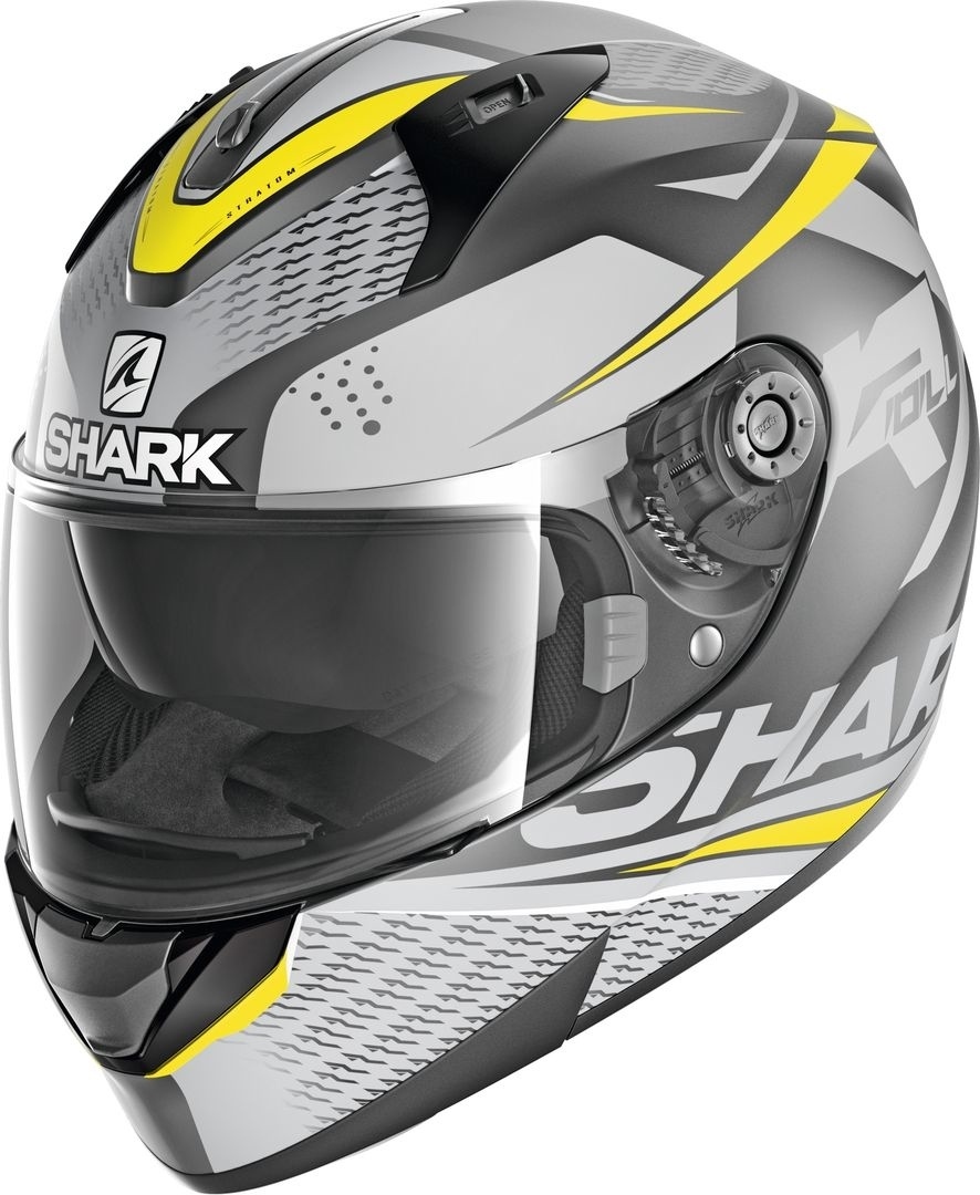 Shark Ridill Stratom Mat Casque Gris Jaune XS