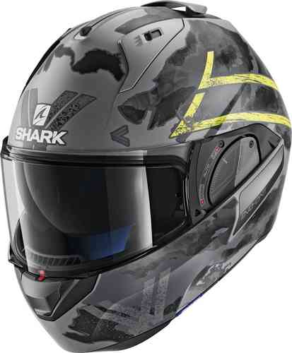 Shark Evo One 2 Skuld Mat Helm Grijs Geel shark kopen in de aanbieding Shark Evo One 2 Skuld Mat Helm Grijs Geel shark kopen in de aanbieding