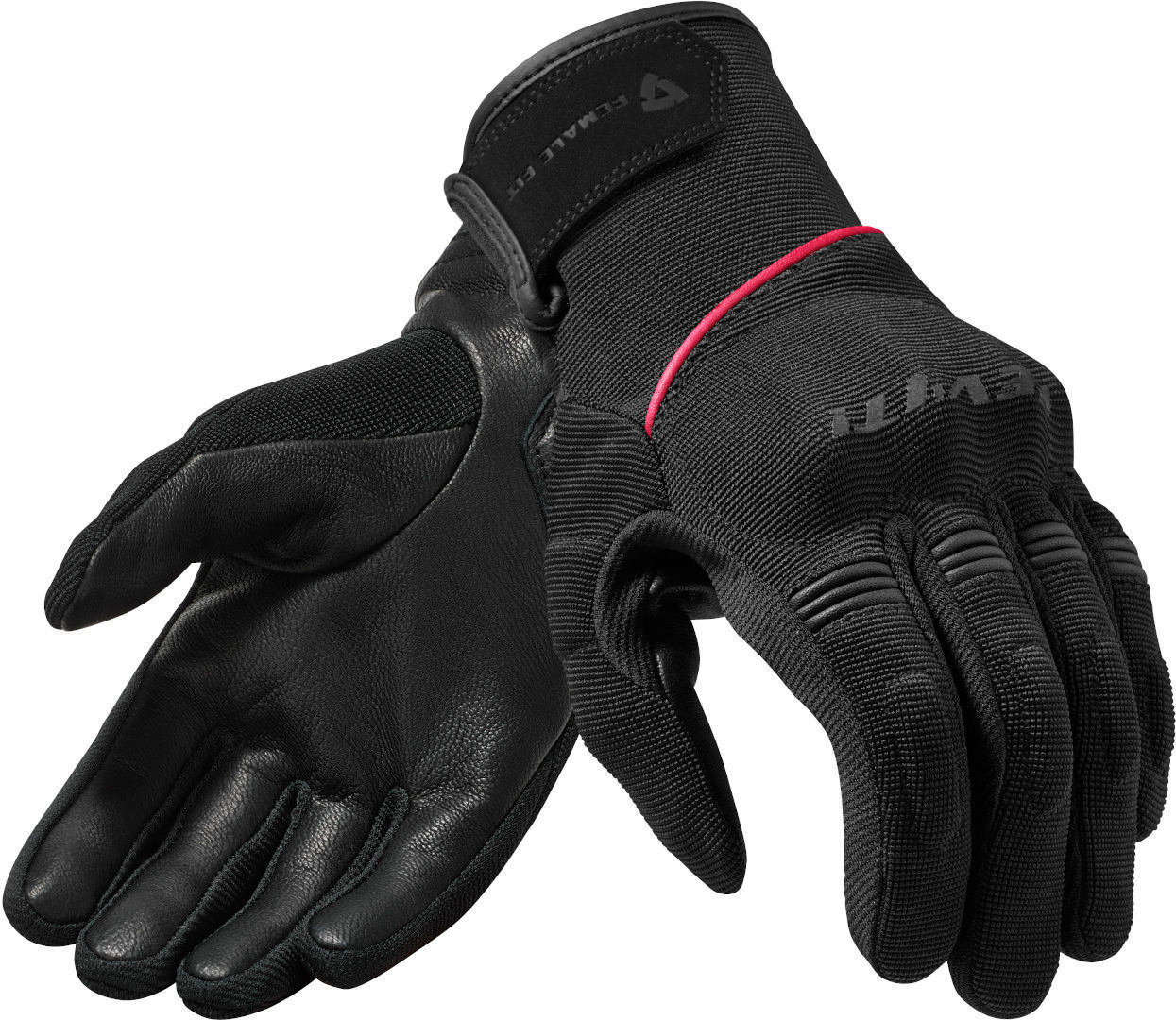 Revit Mosca Gants de Motocross de dames Noir Rose XS